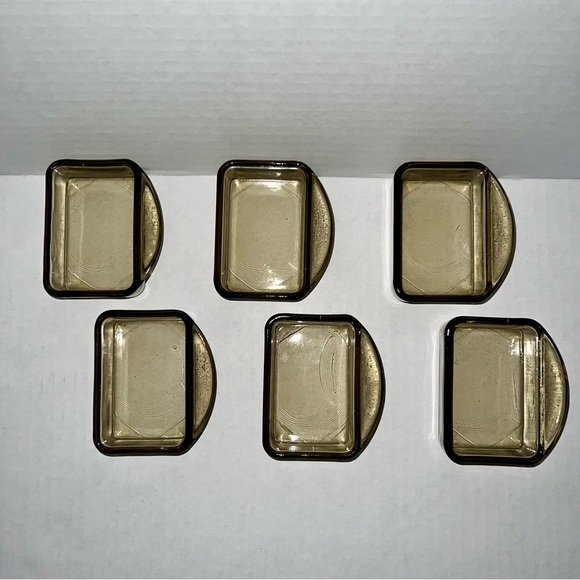 💠 6 MCM Danish Cabaret Glass Trays Bowls set vintage Denmark tinted EUC dishes - Picture 12 of 16